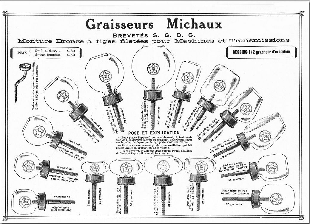 tous les graisseurs à vibration de Michaux